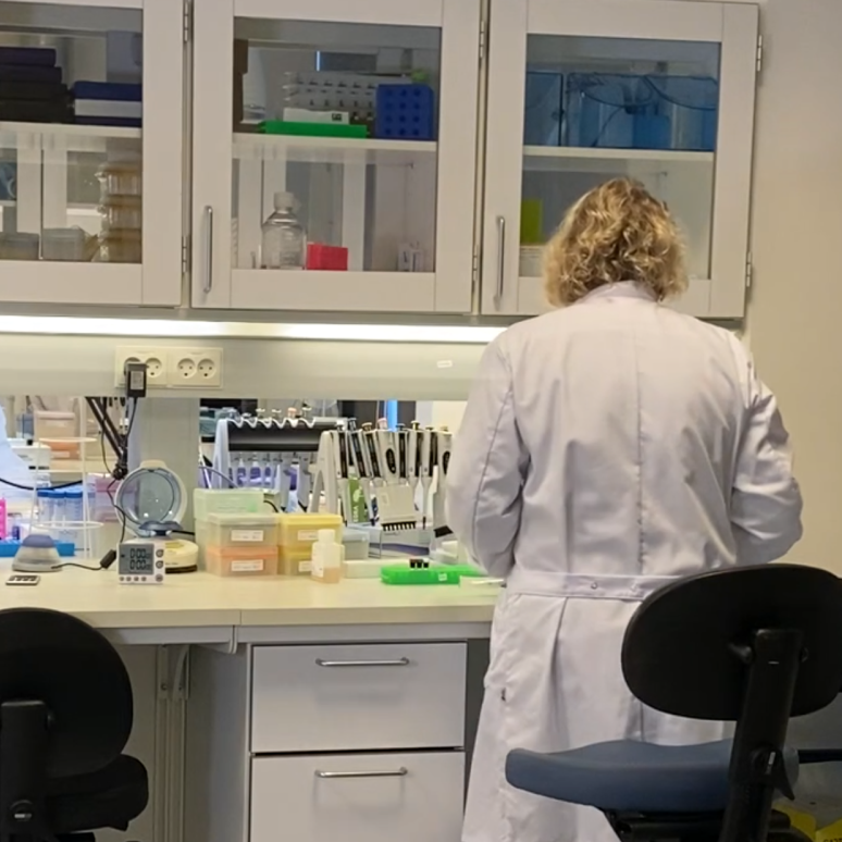 Muna scientist working in the lab